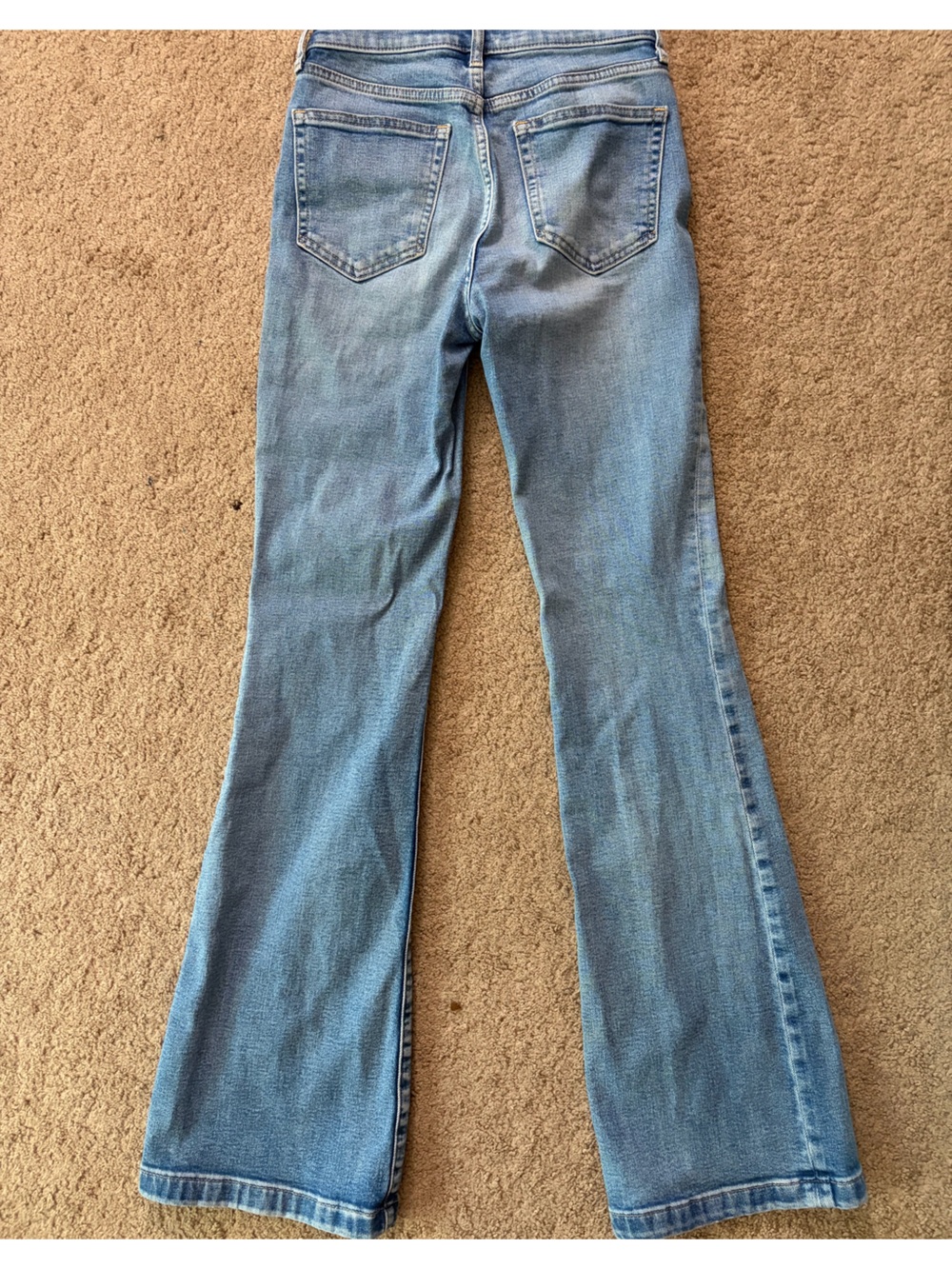 GAP Flare High Rise Blue Light Wash Denim Jeans 24 Waist 00 - Picture 3 of 7